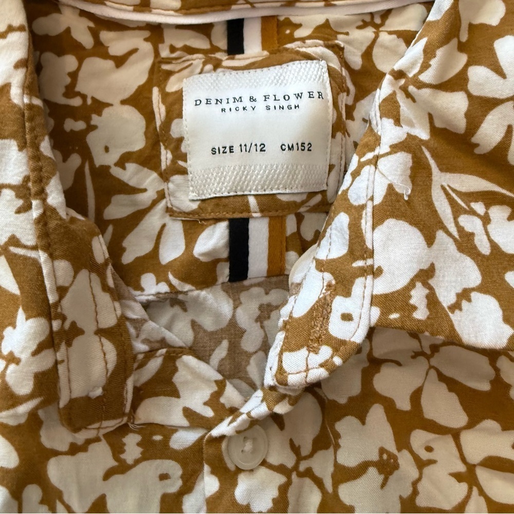Boy button down shirt bundle H&M, cactus, denim & flower - Picture 9 of 11